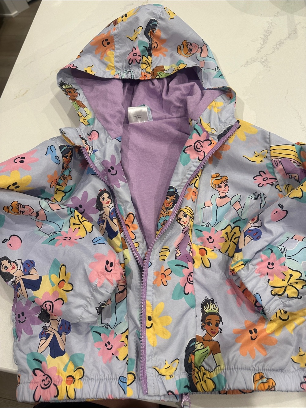 Disney Princess Purple Windbreaker size 5T